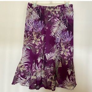 TanJay purple floral skirt